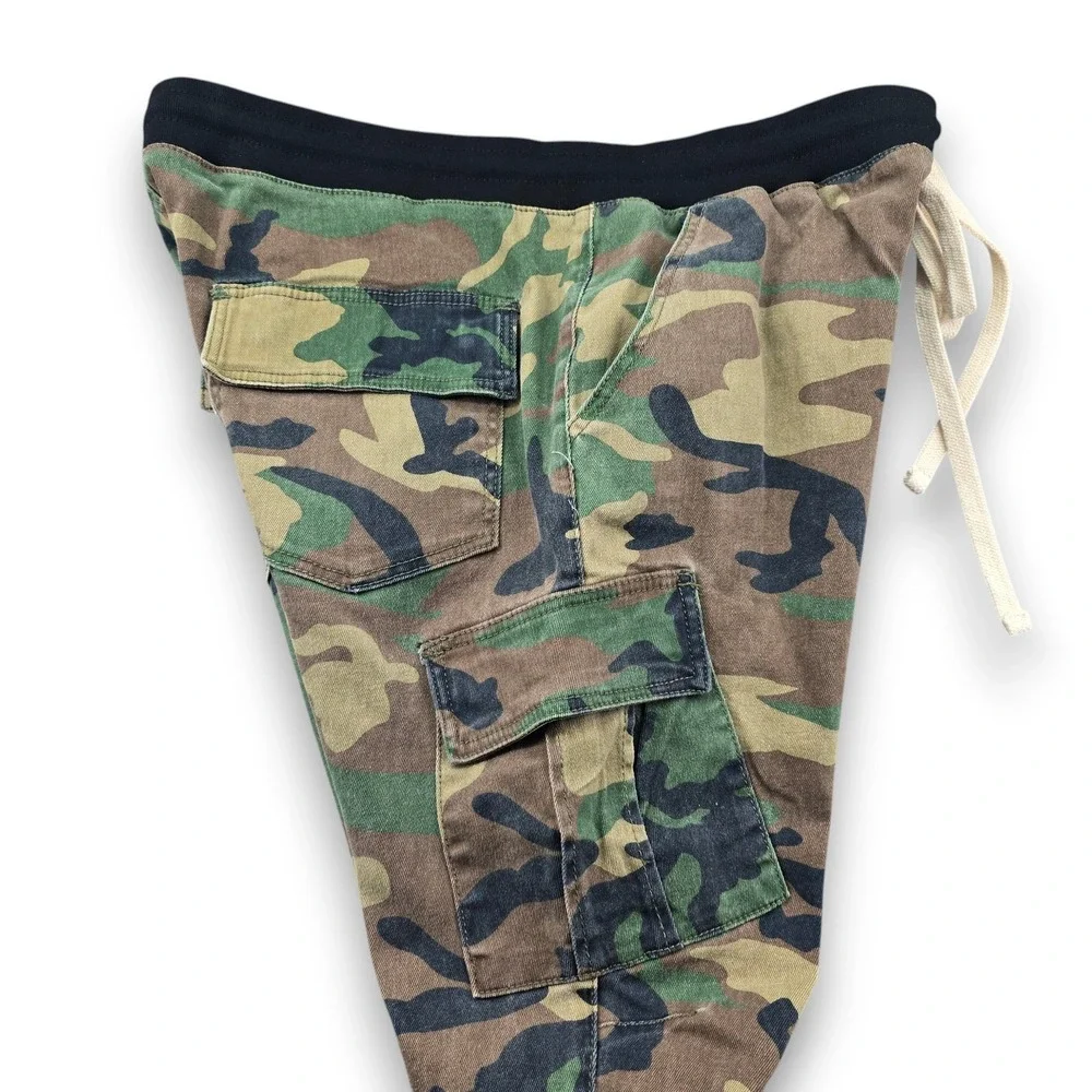 MNML Camo Cargo Pants Mens 2XL Green Good Ankle Zip Slim Tapered Streetwear